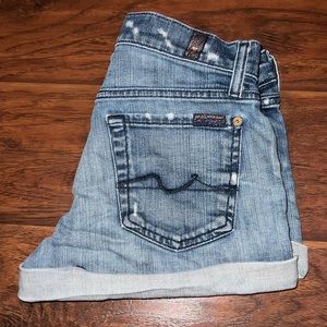 7 For All Mankind Distressed Shorts sz 24
